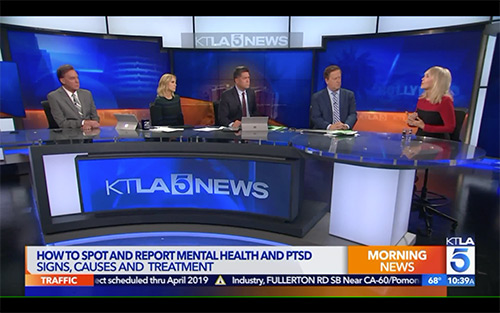Dr. Nancy Irwin on KTLA 5 Morning News November 16, 2018 speaking about trauma and PTSD.