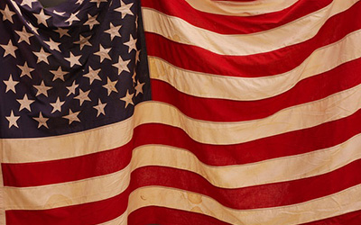 close up of USA flag image by tlford from Pixabay.