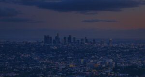 dusk over los angeles.