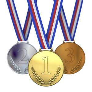 Image of medals, winner, runner up, third, by Arek Socha from Pixabay